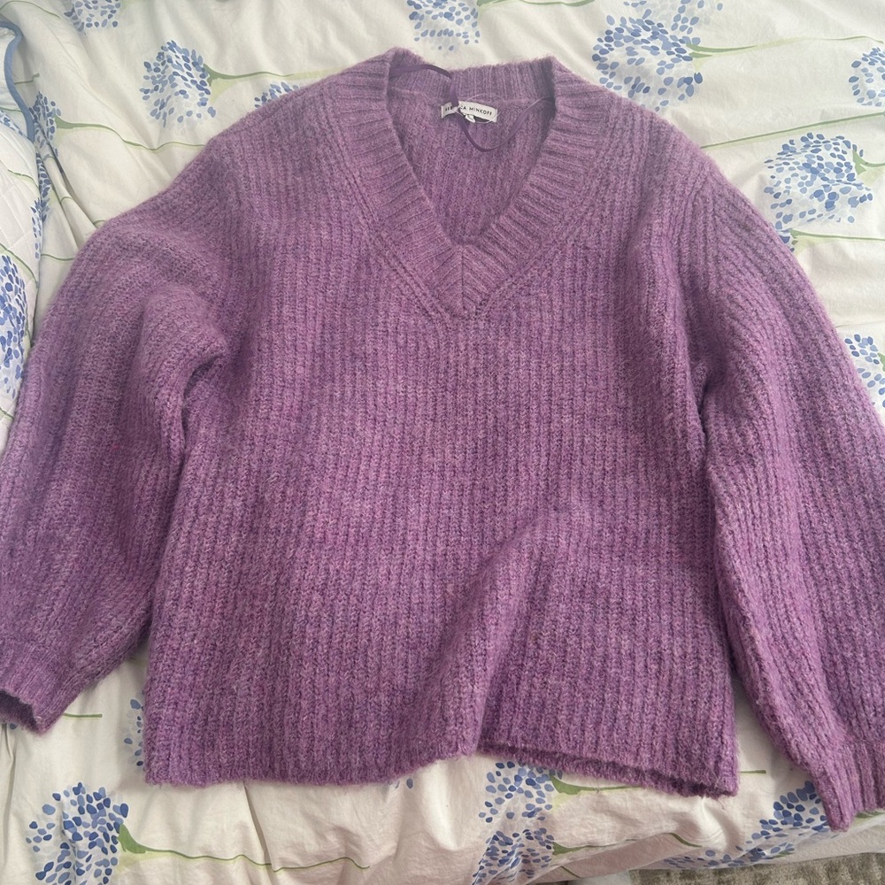Rebecca Minkoff purple oversized sweater